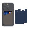 Set 3 Card pocket Kwmobile pentru telefoane, Albastru/Gri, Silicon, KWM000010CX013C