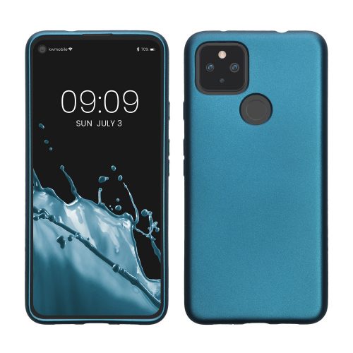 Husa Kwmobile pentru Google Pixel 4a 5G, Albastru, Silicon, KWM0000125I006C