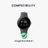 Set 4 Adaptori prindere curea de 20 mm Kwmobile pentru Google Pixel Watch, Argintiu/Negru, Otel, KWM0000256W001C