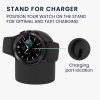 Docking stand Kwmobile pentru Samsung Galaxy Watch 4/Galaxy Watch 4 Classic/Galaxy Watch 3, Negru, Silicon, KWM0000257B001C