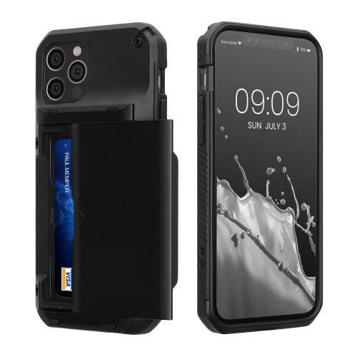 Husa Kwmobile pentru Apple iPhone 12/iPhone 12 Pro, Negru, Plastic, KWM000022PT001C