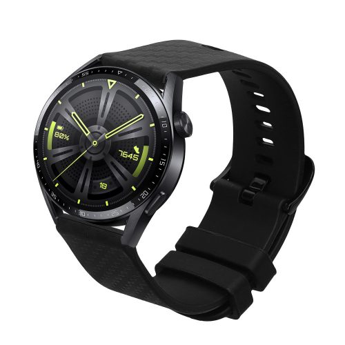 Curea Kwmobile pentru Huawei Watch GT 3 Pro (46mm)/GT3 46mm, Negru, Silicon, KWM0000257J001C