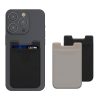 Set 3 Card pocket Kwmobile pentru telefoane, Negru/Gri, Lycra, KWM000020KB002C