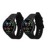 Set 2 Curele Kwmobile pentru Xiaomi Mi Watch Color Sport/S1 Active, Negru, Silicon, KWM000016JX005C