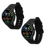 Set 2 Curele Kwmobile pentru Xiaomi Mi Watch Color Sport/S1 Active, Negru, Silicon, KWM000016JX005C