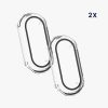 Set 2 Huse complete Kwmobile pentru Xiaomi Mi Band 8, Transparent, Plastic, KWM0000206D002C