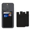 Set 3 Card pocket Kwmobile pentru telefoane, Negru, Silicon, KWM000020KG001C