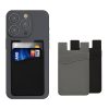 Set 3 Card pocket Kwmobile pentru telefoane, Negru/Gri, Silicon, KWM000020KG002C