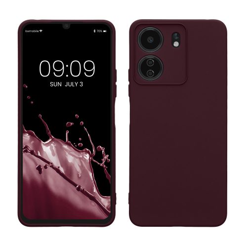 Husa Kwmobile pentru Xiaomi Poco C65/Redmi 13C, Visiniu, Silicon, KWM000020KN003C