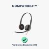 Set 2 Perne de urechi Kwmobile pentru Plantronics Blackwire 3220, Negru, Spuma cu memorie, KWM0000257Y001C