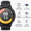 Set 2 Folii de protectie Kwmobile pentru Xiaomi Mi Watch/Mi Watch Color Sport, Transparent/Negru, Polimer, KWM0000258D001C