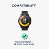 Set 2 Folii de protectie Kwmobile pentru Xiaomi Mi Watch/Mi Watch Color Sport, Transparent/Negru, Polimer, KWM0000258D001C