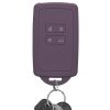 Husa Cheie Auto Kwmobile pentru Renault 4 Butoane - Smart Key, Mov inchis, Silicon, KWM000009SO045C