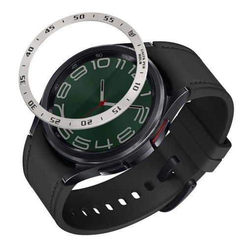 Rama cadran Kwmobile pentru Samsung Galaxy Watch 6 Classic, Argintiu, Aluminiu, KWM000024TL002C