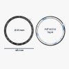 Rama cadran Kwmobile pentru Samsung Galaxy Watch 6 Classic, Negru/Argintiu, Aluminiu, KWM0000259B001C