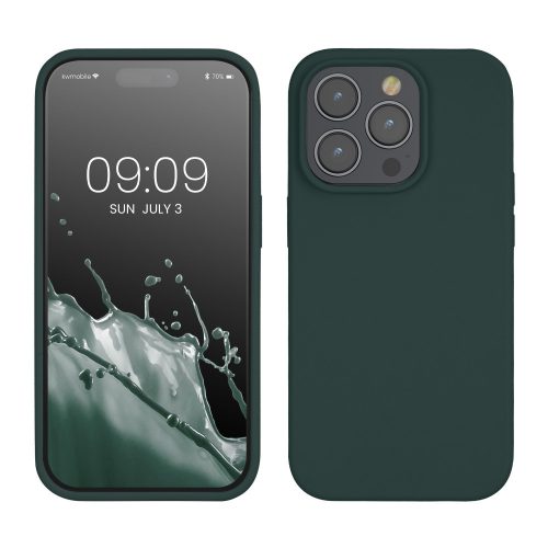 Husa Kwmobile pentru Apple iPhone 14 Pro, Verde inchis, Silicon, KWM000016NK036C