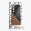 Husa Kwmobile pentru Samsung Galaxy S24 Plus, Maro/Negru, Lemn, KWM000021OR001C