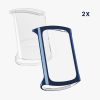 Set 2 Huse Kwmobile pentru Fitbit Charge 6/Charge 5, Transparent/Albastru inchis, Silicon, KWM0000144U006C