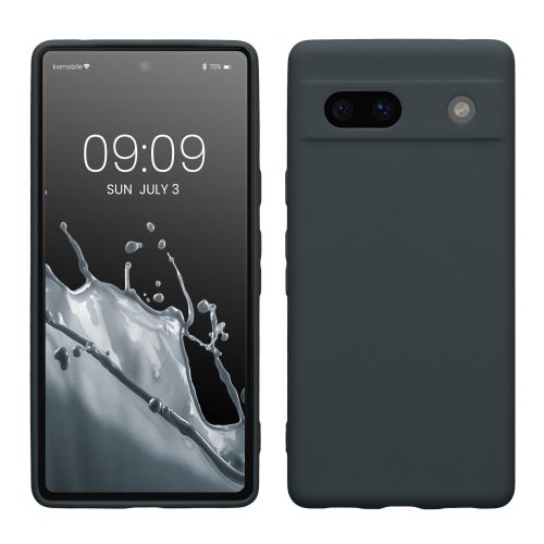 Husa Kwmobile pentru Google Pixel 7a, Gri inchis, Silicon, KWM000019YF019C