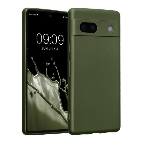 Husa Kwmobile pentru Google Pixel 7a, Verde inchis, Silicon, KWM000019YG008C