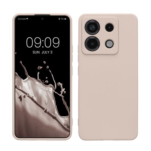 Husa Kwmobile pentru Xiaomi Redmi Note 13 Pro 5G/Poco X6, Crem, Silicon, KWM000020LD002C