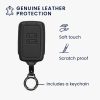 Husa Cheie Auto Kwmobile pentru Renault 4 Butoane - Smart Key, Negru, Piele naturala, KWM0000259Y001C