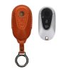 Husa Cheie Auto Kwmobile pentru Mercedes Benz 3 Butoane - Smart Key, Maro, Piele naturala, KWM000025AB001C