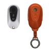 Husa Cheie Auto Kwmobile pentru Mercedes Benz 3 Butoane - Smart Key, Maro, Piele naturala, KWM000025AB001C