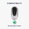 Husa Cheie Auto Kwmobile pentru Mercedes Benz 3 Butoane - Smart Key, Maro, Piele naturala, KWM000025AB001C