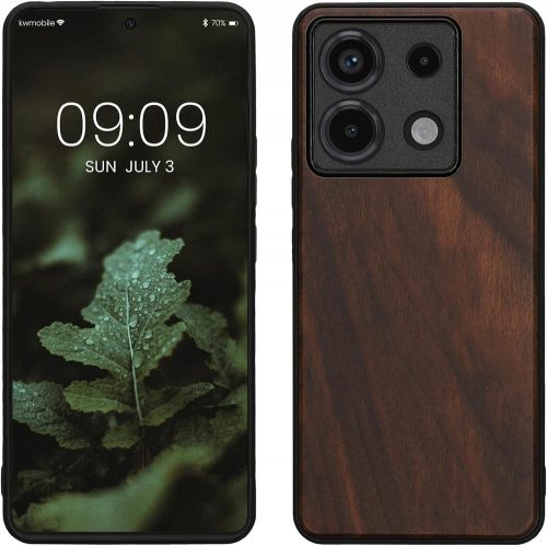 Husa Kwmobile pentru Xiaomi Redmi Note 13 Pro 5G/Poco X6, Maro, Lemn, KWM000020LJ001C