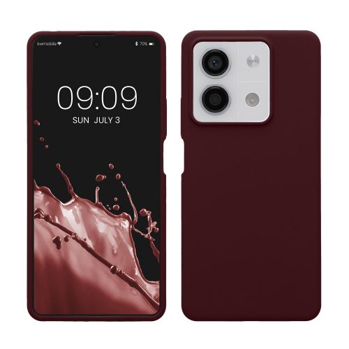 Husa Kwmobile pentru Xiaomi Redmi Note 13, Visiniu, Silicon, KWM000020LM004C