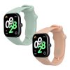 Set 2 Curele Kwmobile pentru Xiaomi Redmi Watch 4, Verde/Roz, Silicon, KWM000025BA003C