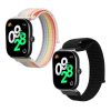 Set 2 Curele Kwmobile pentru Xiaomi Redmi Watch 4 / Band 8 Pro, Negru/Multicolor, Nylon, KWM000025BE001C