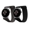 Set 2 Curele Kwmobile pentru Google Pixel Watch 2/Pixel Watch, Negru/Gri, Nylon, KWM000025BF001C