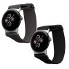 Set 2 Curele Kwmobile pentru Google Pixel Watch 2/Pixel Watch, Negru/Gri, Nylon, KWM000025BF001C