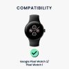 Set 2 Curele Kwmobile pentru Google Pixel Watch 2/Pixel Watch, Negru/Gri, Nylon, KWM000025BF001C