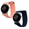 Set 2 Curele Kwmobile pentru Google Pixel Watch 2/Pixel Watch, Albastru inchis/Roz, Nylon, KWM000025BF002C