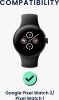 Set 2 Curele Kwmobile pentru Google Pixel Watch 2/Pixel Watch, Negru/Verde inchis, Nylon, KWM000025BF003C