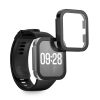 Set 2 Huse Kwmobile cu sticla securizata pentru Xiaomi Redmi Watch 4, Transparent/Negru, Plastic, KWM000025BG002C