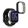 Set 2 Huse Kwmobile pentru Amazfit Active, Transparent/Negru, Silicon, KWM000025BI001C