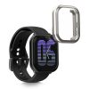 Set 2 Huse Kwmobile pentru Amazfit Active, Negru/Argintiu, Silicon, KWM000025BI002C