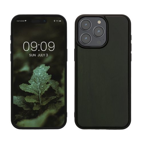 Husa Kwmobile pentru Apple iPhone 15 Pro Max, Verde inchis, Lemn, KWM000020EF002C