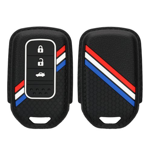 Husa Cheie Auto Kwmobile pentru Honda 3 Butoane, Multicolor, Silicon, KWM000025CH001C