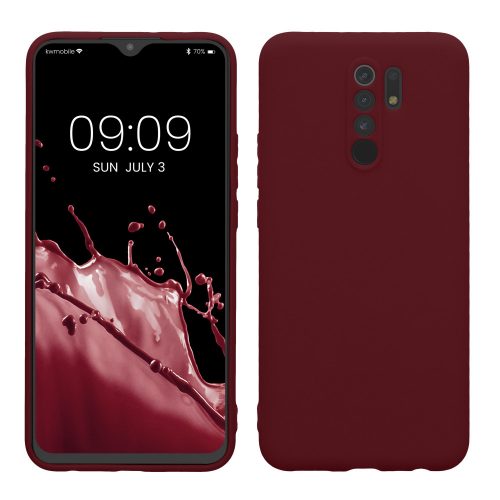 Husa Kwmobile pentru Xiaomi Redmi 9, Visiniu, Silicon, KWM000011MN021C