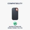 Husa de protectie Kwmobile pentru SanDisk Portable SSD 2TB/Portable SSD 1TB/Portable SSD 500GB, Albastru, EVA, KWM0000184O002C