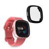 Set 2 Huse Kwmobile cu sticla securizata pentru Fitbit Versa 4/Sense 2, Negru/Roz, Plastic, KWM000024UJ005C