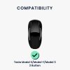 Husa Cheie Auto Kwmobile pentru Tesla Model 3/Model Y/Model S, Negru, Silicon, KWM000025EB001C