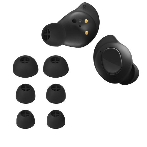 Set 8 Varfuri de schimb Kwmobile pentru Sennheiser Momentum True Wireless 3, Negru, Silicon, KWM000025EH001C