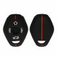 Husa Cheie Auto Kwmobile pentru BMW 4 Butoane, Negru/Rosu, Silicon, KWM000025EM001C