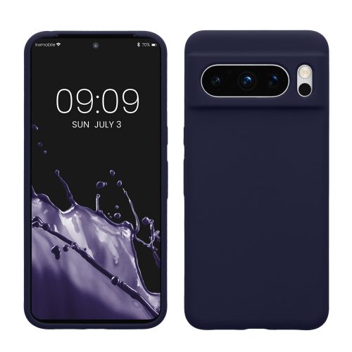 Husa Kwmobile pentru Google Pixel 8 Pro, Albastru inchis, Silicon, KWM0000208G044C